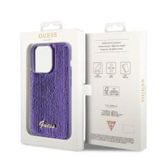 Guess  Sequin Script Logo Zadní Kryt pro iPhone 15 Pro Purple