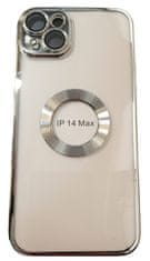 LEVNOSHOP Kryt na mobil Iphone 14 Max, různé barvy stříbrná