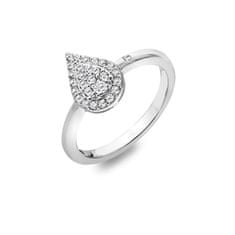 Hot Diamonds Elegantní stříbrný prsten s diamantem a topazy Glimmer DR255 (Obvod 60 mm)