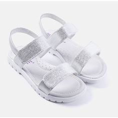 Stříbrné dětské sandály velikost 31
