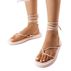 Béžové šněrovací sandály Laurence velikost 40
