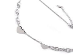 Kraftika 1ks latina náhrdelník z nerezové oceli srdce, řetízky