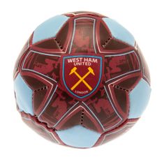 FotbalFans Pěnový míč West Ham United FC, modro-vínový, průměr 10 cm