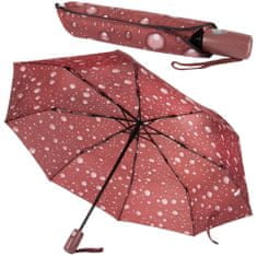 Verk 25011 Skládací deštník s kapkami 95 cm růžová