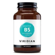 VIRIDIAN nutrition High Five B5 B Complex + Magnesium Ascorbate 90 kapslí 