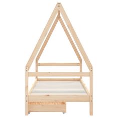 Vidaxl Dětská postel se zásuvkami 80 x 200 cm masivní borové dřevo