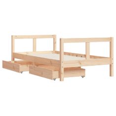 Vidaxl Dětská postel se zásuvkami 80 x 160 cm masivní borové dřevo