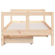 Greatstore Dětská postel se zásuvkami 80 x 160 cm masivní borové dřevo