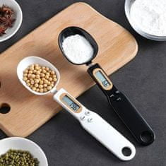 HOME & MARKER® Kuchyňská váha - Digitální vážící lžíce, Digitální kuchyňská váha ve tvaru lžíce | PROSPOON Bílá