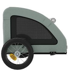 Vidaxl Vozík za kolo pro psa šedý oxfordská tkanina a železo
