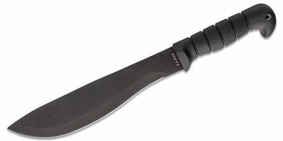 KA-BAR® KB-1248 CUTLASS mačeta 27,8 cm, celočerná, Kraton G, pouzdro Cordura + kůže