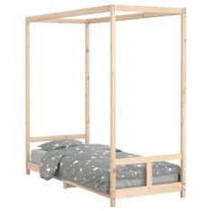 Greatstore Dětská postel 80 x 200 cm masivní borové dřevo