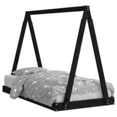 Vidaxl Dětská postel černá 80 x 160 cm masivní borové dřevo