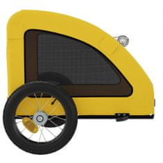 Greatstore Vozík za kolo pro psa žlutý oxfordská tkanina a železo