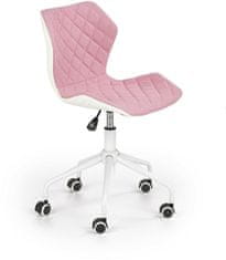 Halmar Dětská židle Matrix 3, bílá / světlá růžová