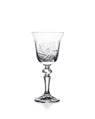 Bohemia Crystal Broušené sklenice Laura s bohatým dekorem ve tvaru větrníku.