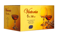 Crystalex Bohemia Crystal Sklenice na brandy a koňak Victoria 380ml (set po 6ks)