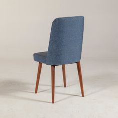 Hanah Home Jídelní židle VINA tmavě modrá/walnut