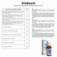 DIABEXIN Doplněk stravy Diabexin. Přírodní regulace hladiny cukru v krvi, regulace chuti k jídlu a snížení chuti na cukr. SET 2 x 20 ml