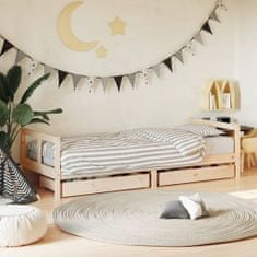 Vidaxl Dětská postel se zásuvkami 80 x 200 cm masivní borové dřevo