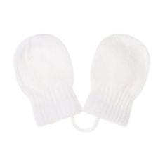 NEW BABY Dětské zimní rukavičky bílé - 56 (0-3m)