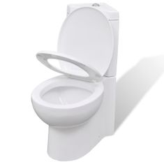 Vidaxl Keramická toaleta rohová bílá