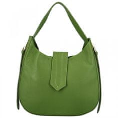 Delami Vera Pelle Elegantní dámská kožená kabelka Avril, zelená