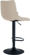 Sortland Barové židle Jerry - 2 ks - látkové čalounění | černá/krémová