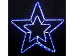 AUR Vánoční svítící hvězda 54cm MODRÁ