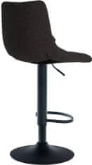 Sortland Barové židle Jerry - 2 ks - látkové čalounění | černá/černá