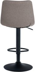 Sortland Barové židle Jerry - 2 ks - látkové čalounění | černá/šedá