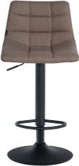 Sortland Barové židle Jerry - 2 ks - látkové čalounění | černá/taupe