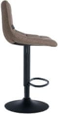 Sortland Barové židle Jerry - 2 ks - látkové čalounění | černá/taupe