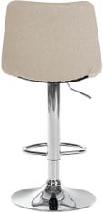 Sortland Barové židle Jerry - 2 ks - látkové čalounění | chrom/krémová