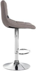 Sortland Barové židle Jerry - 2 ks - látkové čalounění | chrom/šedá
