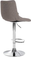 Sortland Barové židle Jerry - 2 ks - látkové čalounění | chrom/šedá