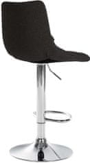 Sortland Barové židle Jerry - 2 ks - látkové čalounění | chrom/černá