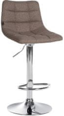 Sortland Barové židle Jerry - 2 ks - látkové čalounění | chrom/taupe