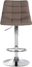 Sortland Barové židle Jerry - 2 ks - látkové čalounění | chrom/taupe