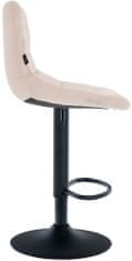 Sortland Barové židle Jerry - 2 ks - samet | černá/béžová