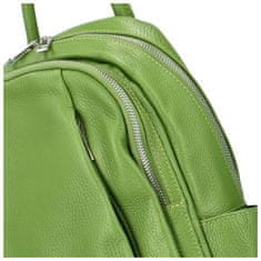 Delami Vera Pelle Trendový dámský kožený batůžek Gretel, zelená