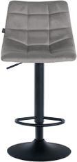 Sortland Barové židle Jerry - 2 ks - samet | černá/šedá