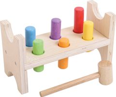 Bigjigs Toys Dřevěná dětská zatloukačka BJ multicolor