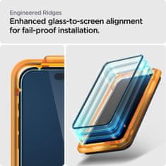 Spigen Glas.Tr Full Cover 2x ochranné sklo na iPhone 15 Pro, černé
