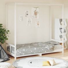 Greatstore Dětská postel bílá 80 x 200 cm masivní borové dřevo