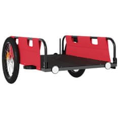 shumee Přívěsný vozík na kolo červený oxfordská tkanina a železo