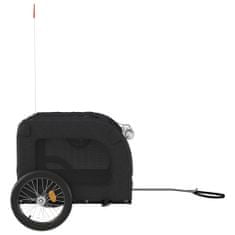 Vidaxl Vozík za kolo pro psa černý oxfordská tkanina a železo