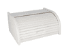 Chlebník dřevěný bílý, rolovací 39x29x18 cm