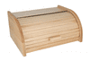 Chlebník dřevěný, přírodní, rolovací 39x29x18 cm