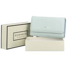 DIANA & CO Elegantní dámská koženková peněženka Žofie, světle modrá